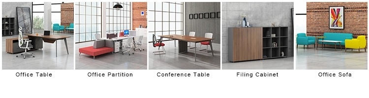 Foshan Office Furniture Contemporary Style Executive Desk L Shape Boss Table Design