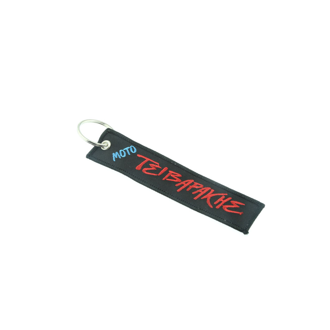 Promotional Customized Embroidery Remove Before Flight Keychain