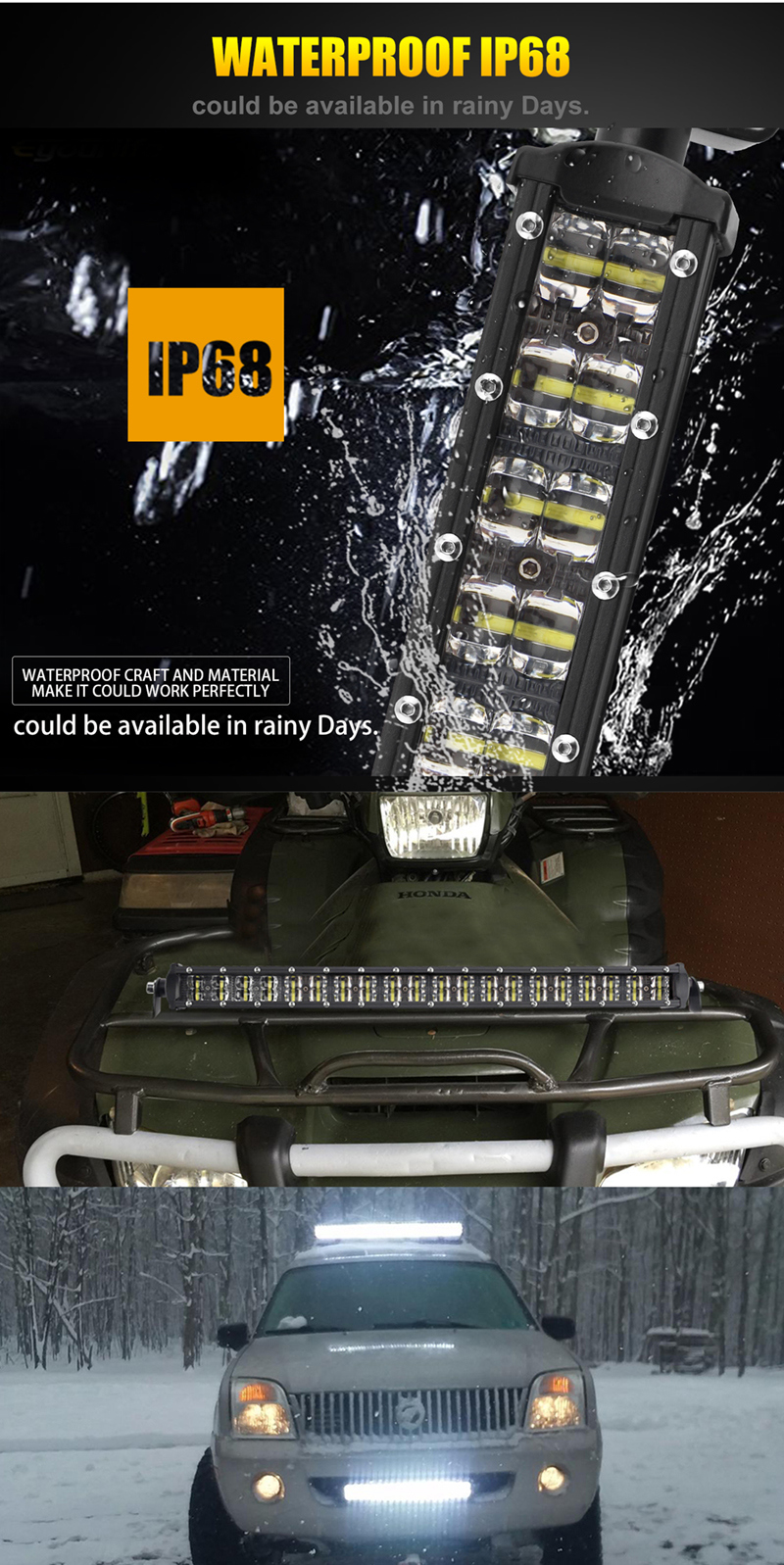 Factory Direct Selling Dual Row 6D IP68 4X4 off Road 22inch LED Light Bar