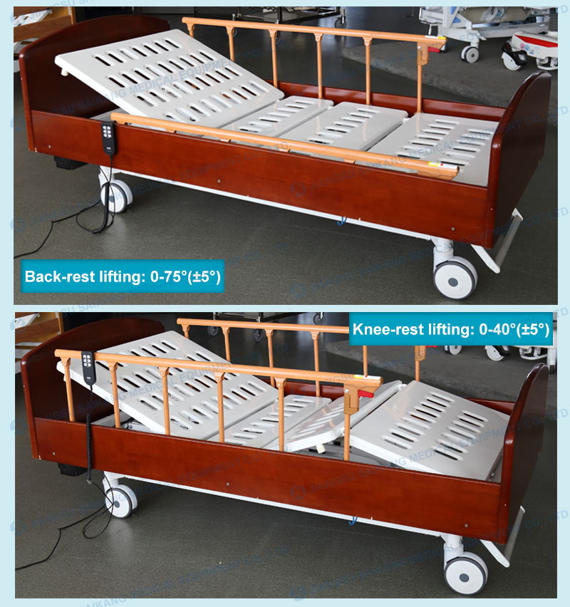 Linak Electric Foldable Hospital Intensive Care Bed with Three Function