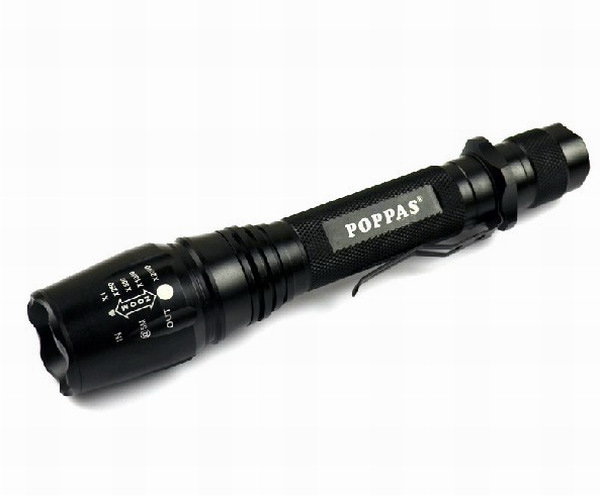 Hot Sale V2-858 18650 Battery Rechargeable Long Distance Torch Xm-L T6 Bright LED Waterproof Flashlights