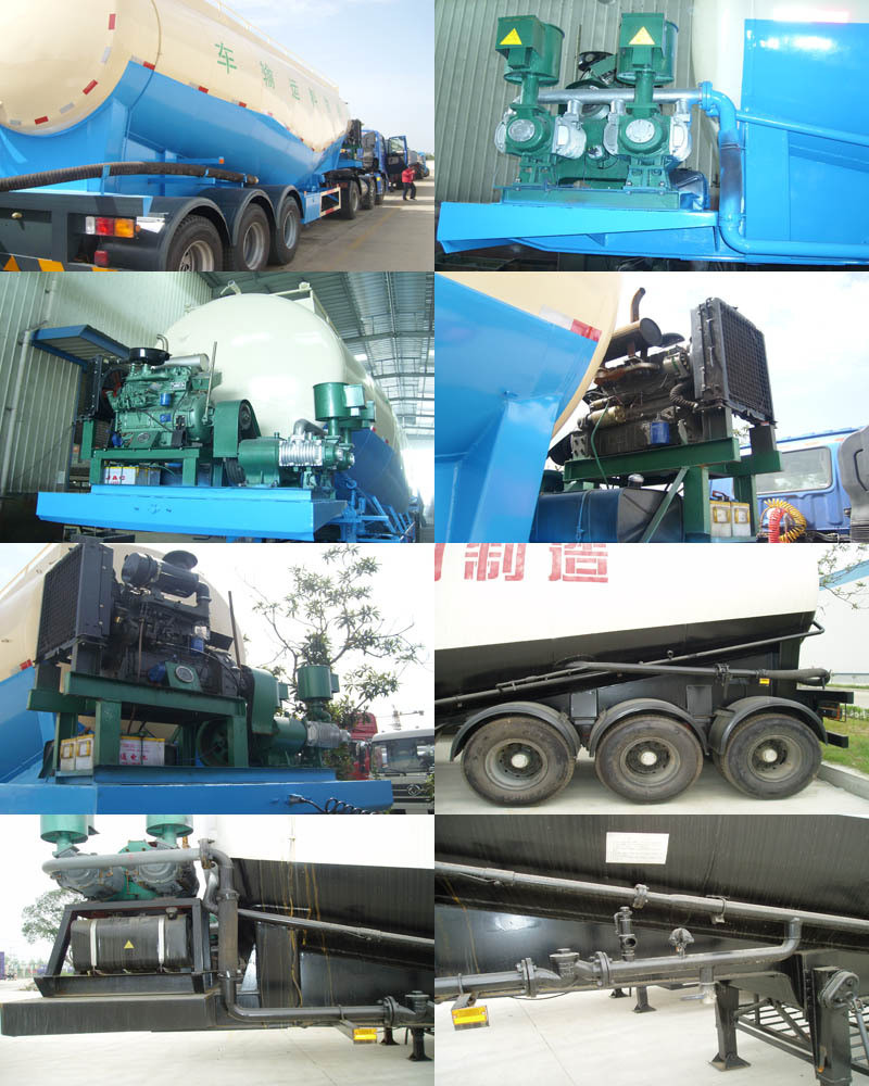 3 Axles Semi Trailer Dry Bulk Cement Powder Truck for Sale