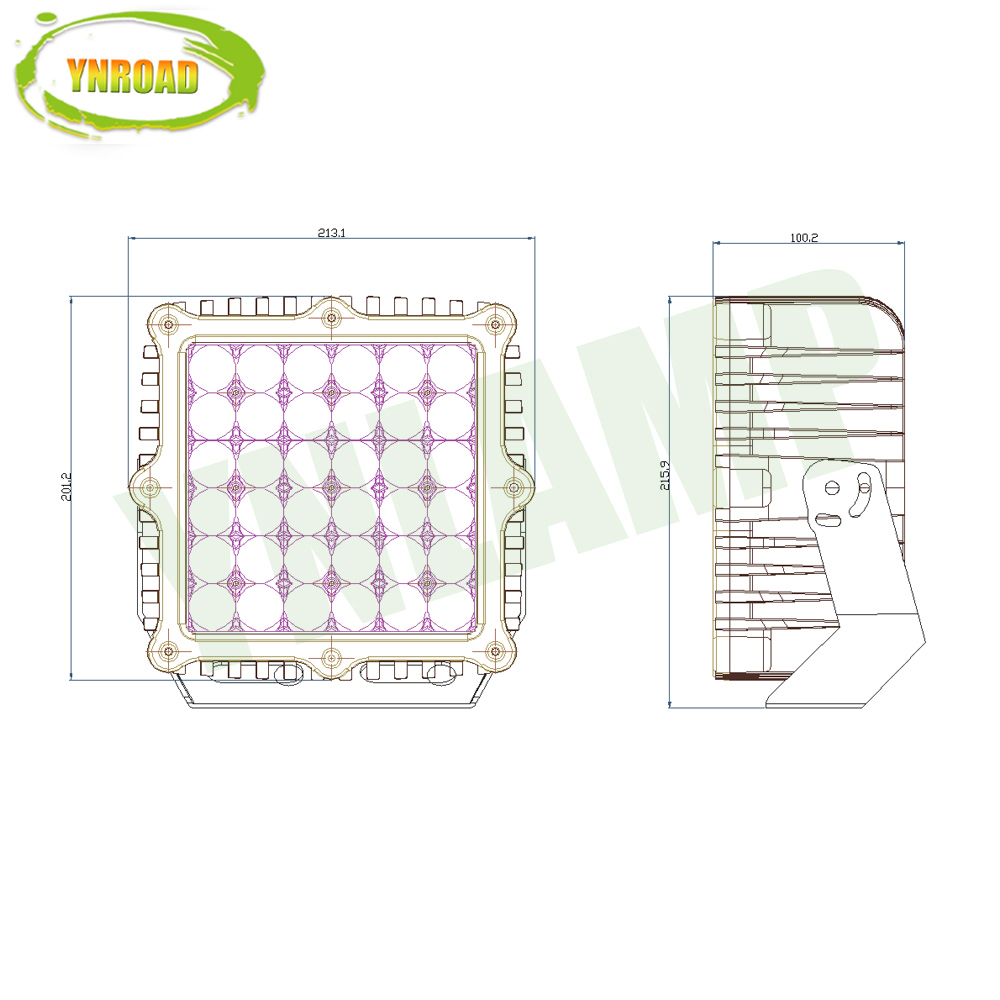 Square 9inch CREE Spot Flood 360W 4D LED Work Light