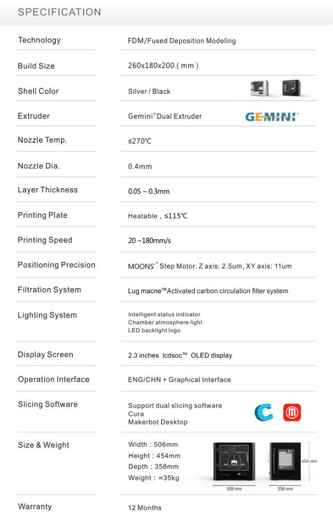 Ecubmaker New Model Outstanding Industrial Large 3D Printer Colorful Printing with Desktop Type