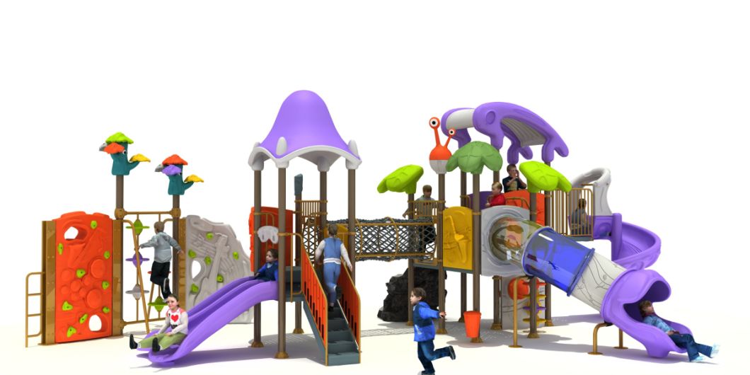 Luxury Amusement and Climber Combined Slide Outdoor Play Equipment (YL-K166-15)