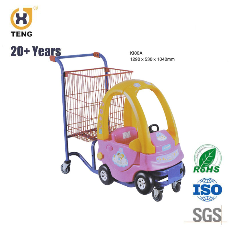 Kids Toy Retail Metal Shopping Cart Supermarket Shopping Trolley for Child