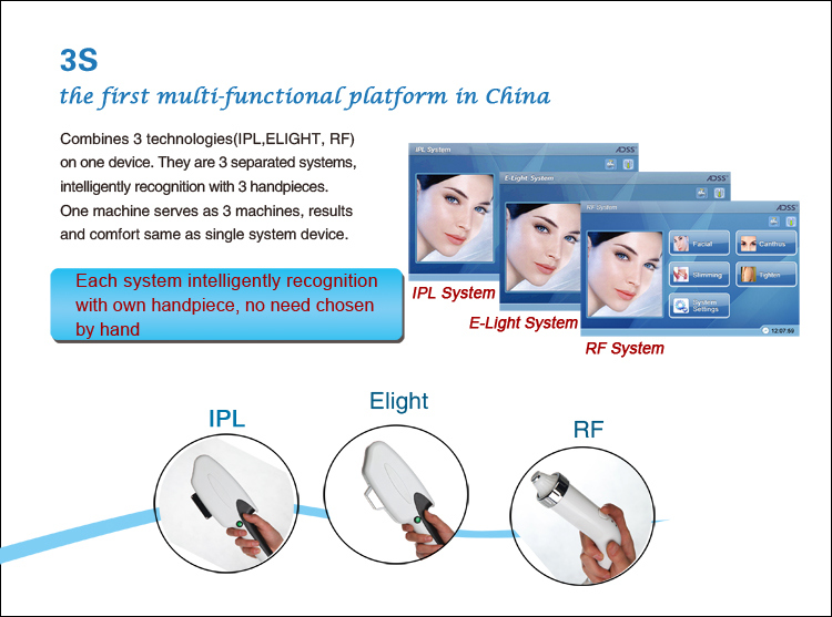 Multi-Function 3 Handle IPL Hair Removal