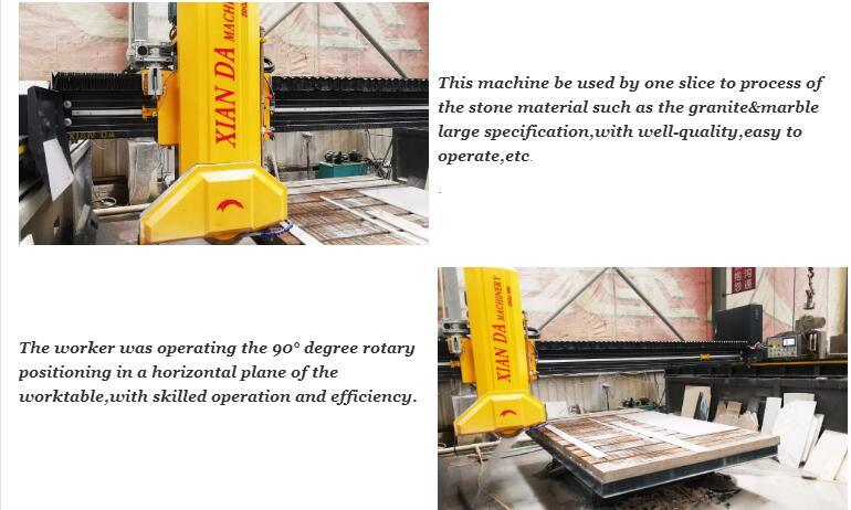 Zdqj-450 / 600 / 700 Rotary Tilt Table Stone Cutting Machine Bridge Saw