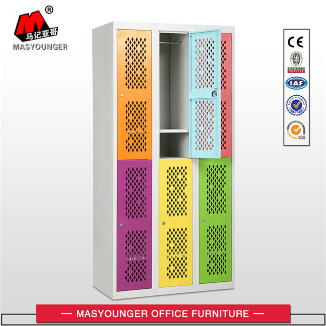 Commercial Use Metal 6 Door Mesh Door Locker with Lock