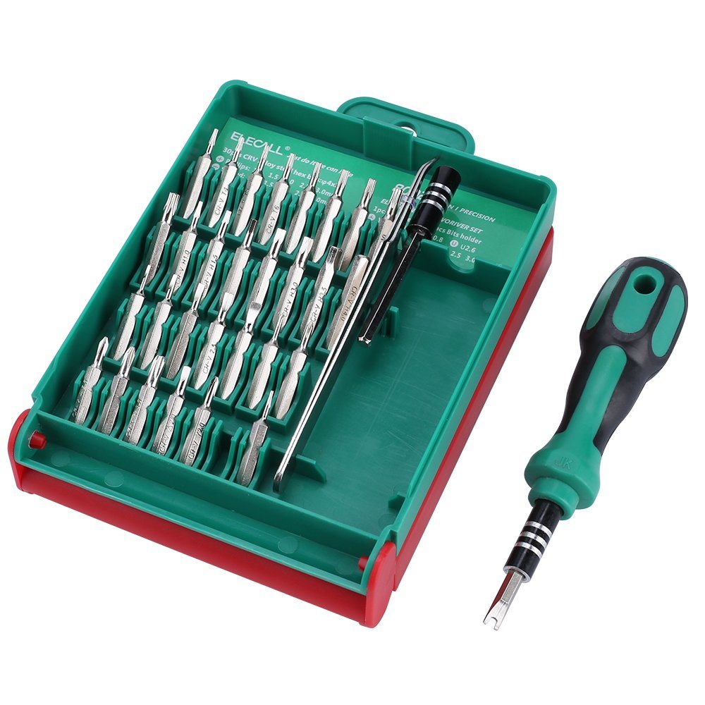 33 in 1 Screwdriver Set Interchangeable Torx Tweezer Extension Repair Tool Kit Box for Notebook Laptop PC Cameral Watch Phone
