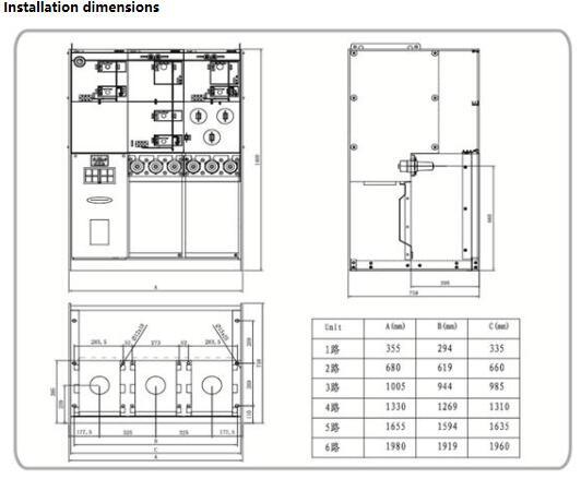 Electric Power Distribution Equipment Sf6 Insulated High Voltage Switchgear