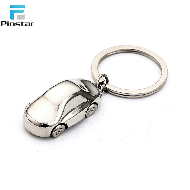 Made in China Cheap Shiny Silver Metal Blank Keychain