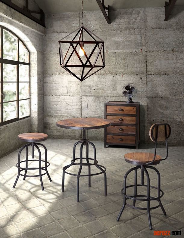 Modern Designer Metal Steel Furniture Twin Peaks Bar Stool