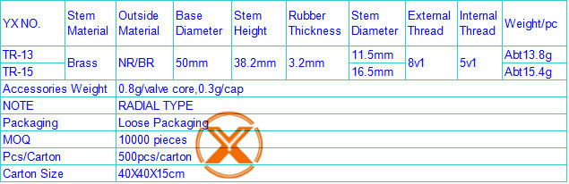 Tr13 Tubeless Tire Valves, Brass Tire Valve