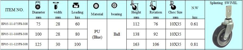 Swivel PU Shopping Trolley Caster Wheel