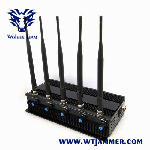 7W Powerful Tabletop Adjustable WiFi GPS Jammer & All Wireless Bug Camera Jammer