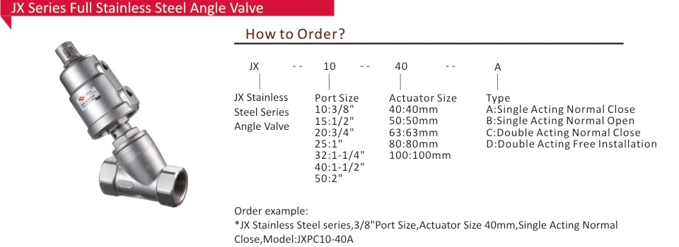 Pneumatic Air Valve Angle Seat Valve