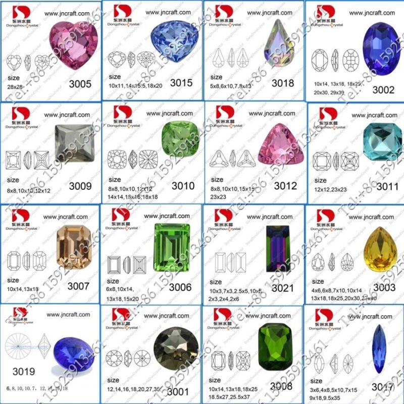 Sweetie Crystal Jewelry Elements Point Back with Settings From Dongzhou Manufacturer