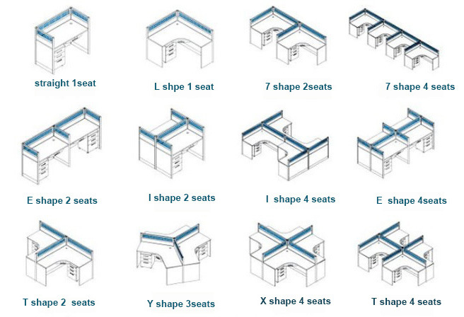 Foshan Factory Manager Room Project Desk Office Furniture Partition Table (HX-8N0232)