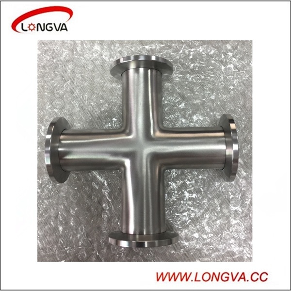 Stainless Steel Sanitary Vacuum Pipe Fittings Equal Cross