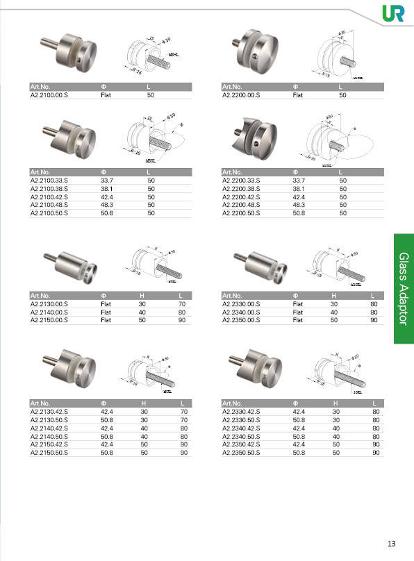 Stainless Steel Balustrade Glass Adaptor