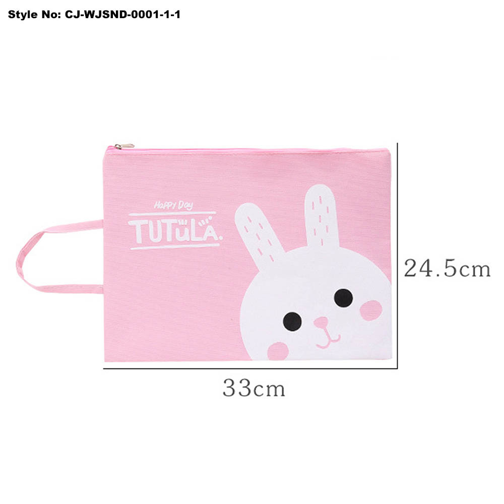 Office Supplies and Stationery Bag, A4 Size Zipper Document Bag