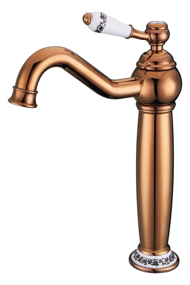 Ceramic Handle Brass Tall Water Tap