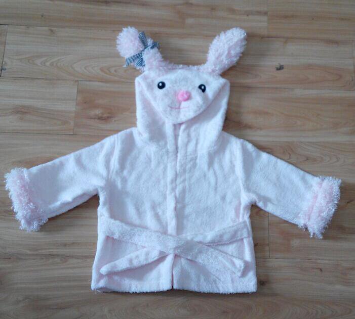 100% Cotton Terry Kids Cute Bathrobe