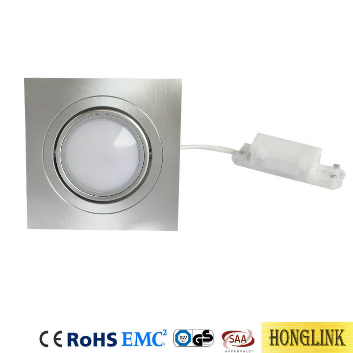 IP44 Tilt Square 5W Dimmable Recessed Ceiling LED Downlight