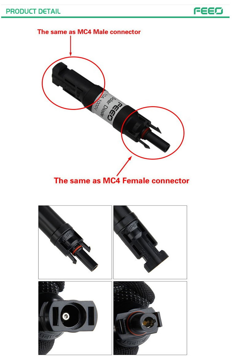 Mini Mc4 Solar Connector for Solar Mounting System