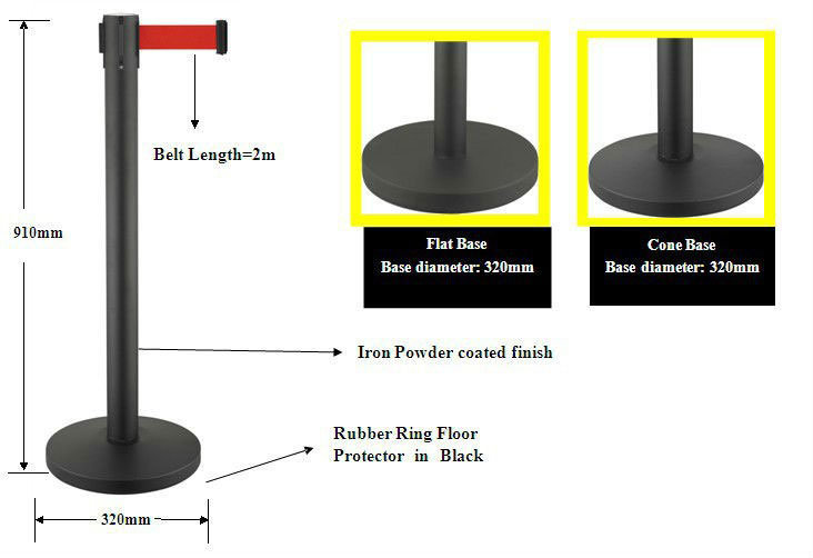 Retractable Belt Queue Line Stand Barrier Pole Stanchions