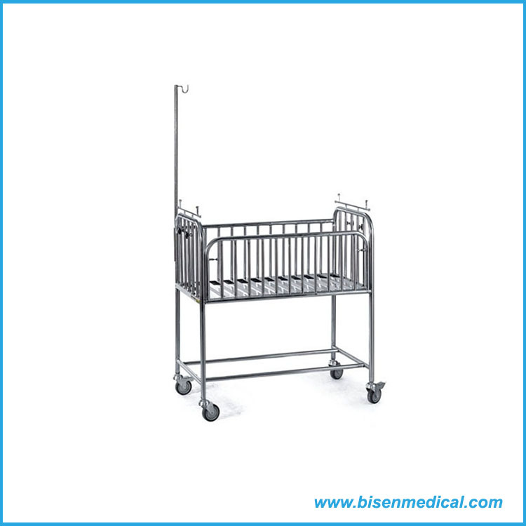 BS-Xf605 Top Selling Luxury Hospital Baby Trolley New Born Baby Trolley with Height Adjustable and Wheel