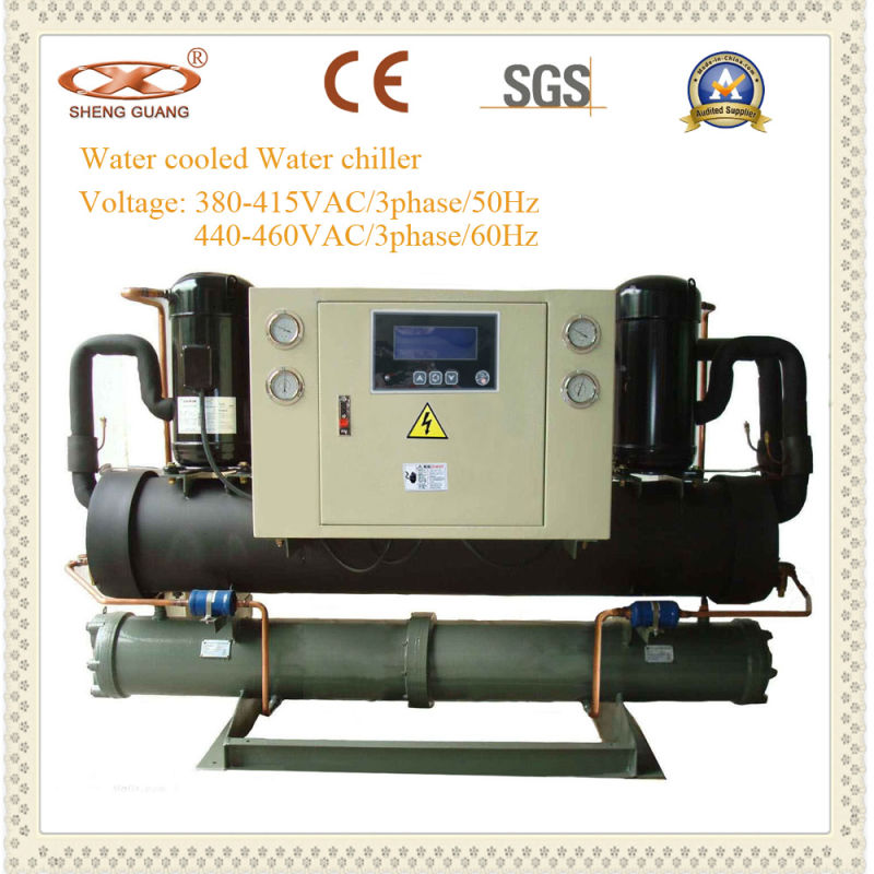 30kw Industrial Open Type Water Cooled Chiller Screw Type