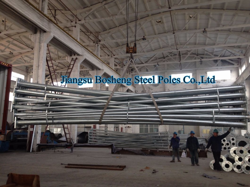 7.7m Galvanized Street Lighting Steel Pole