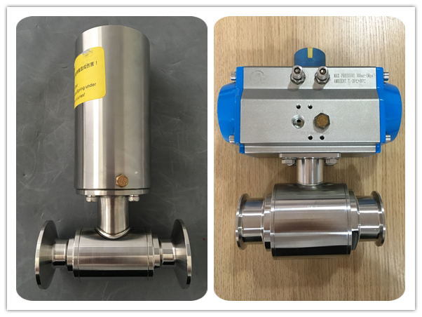 Stainless Steel Sanitary Pneumatic 2 Way Ball Valve