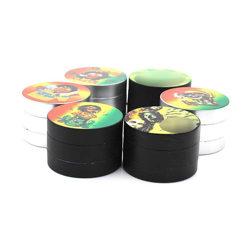 New Designs 52mm Zinc Alloy Herb Grinder with Jamaica Pattern