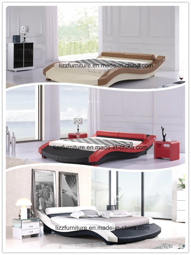 Stylish Home Furniture Adjustable King Size Leather Bed Frame