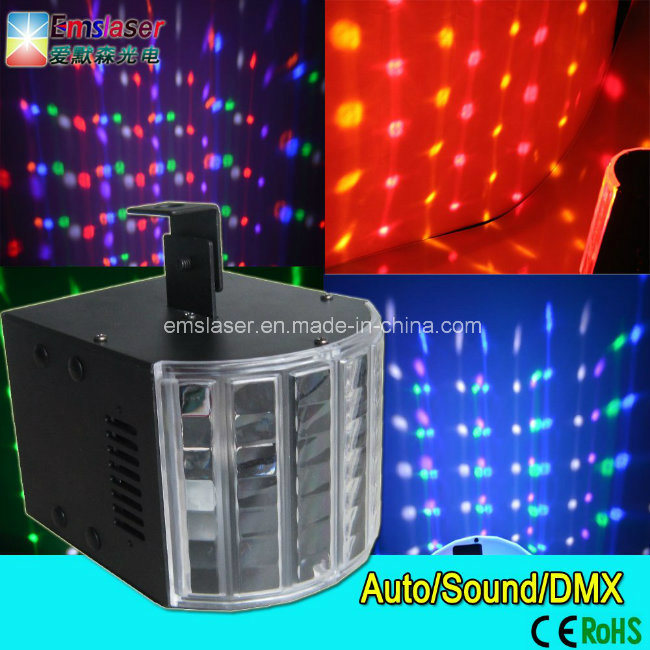 High Power DMX512 6*3W Mini LED Butterfly Stage Light LED Derby Light Rgbywp Mini LED Super Arrow Light