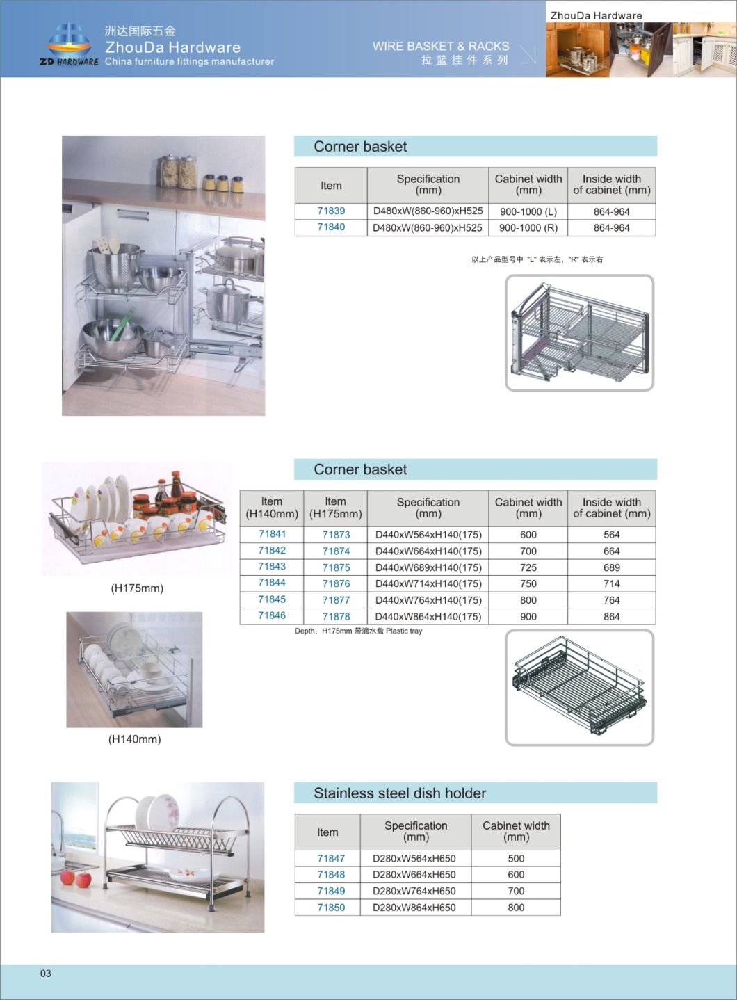 Kitchen Hardware Pull Basket Drawer Cabinet Storage Wire Baskets