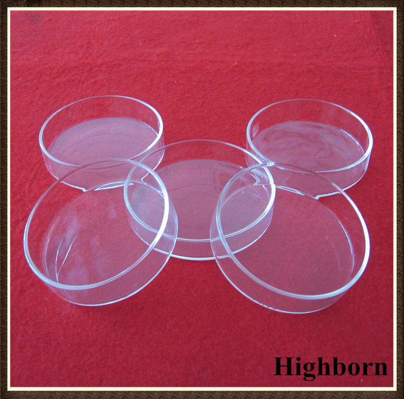 Clear Circular Silica Quartz Glass Petri Dish for Melting