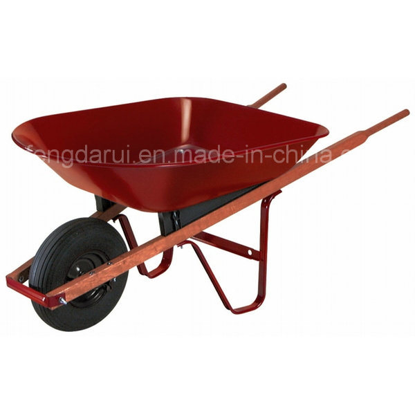 Wooden Handle Steel Tray Wheel Barrow (WH4401)