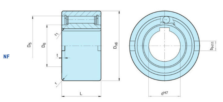 Nf Series Roller Type Freewheel Bearing