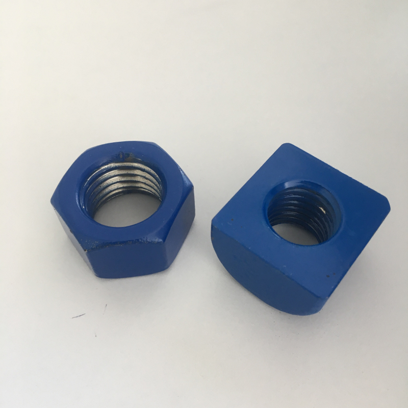 ASTM A194 Grade 2h Heavy Type PTFE Hex Nut Blue Teflon