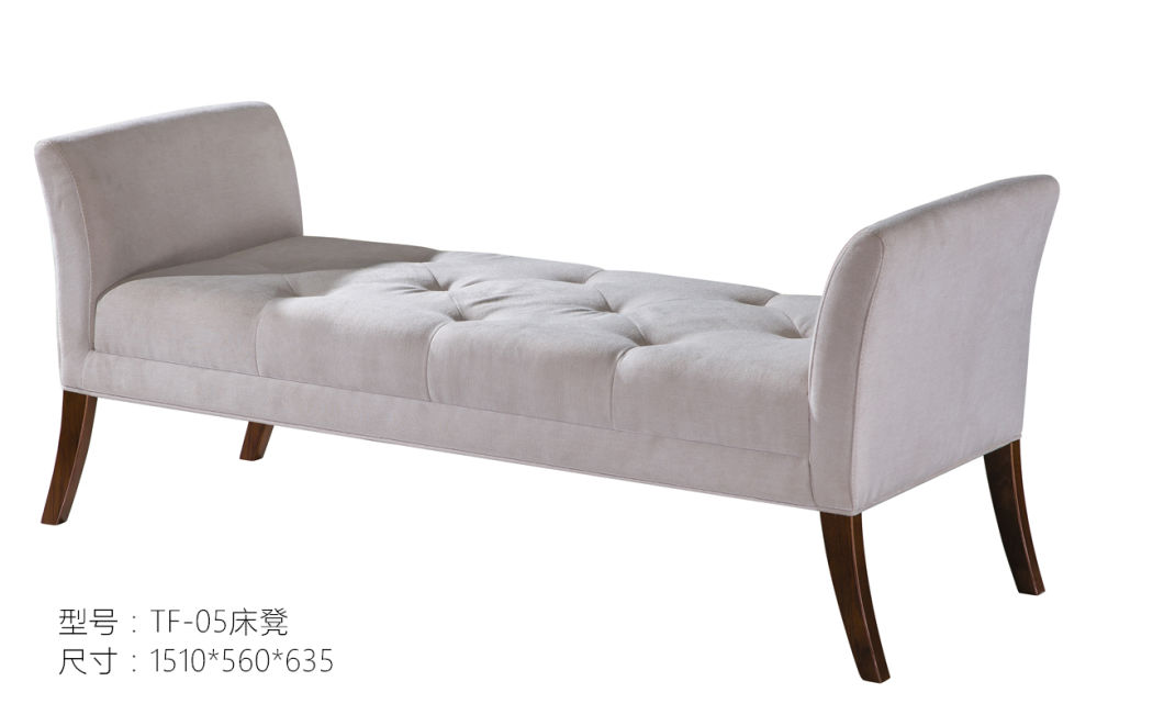 Modern Confortable Fabric Seating High quality Bed Bench