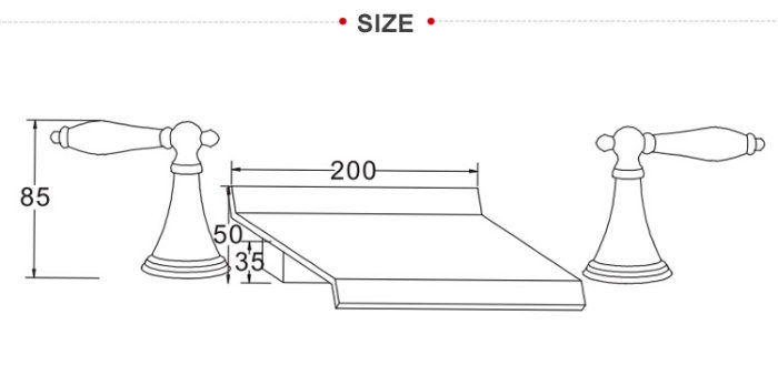 Lead Free Brass Cupc Certificate Double Lever Bathtub Shower Faucet