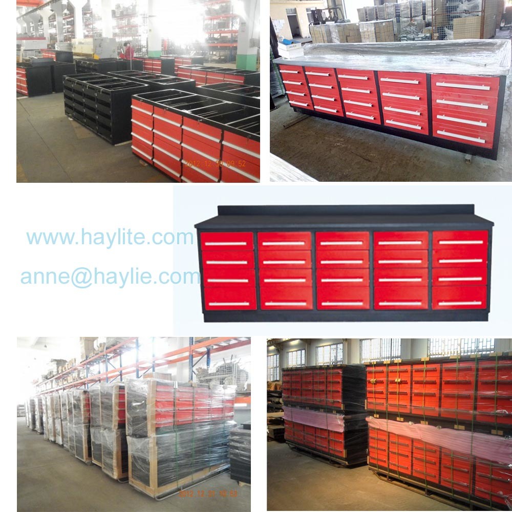 New Design Powder Coated Workbench with Drawers