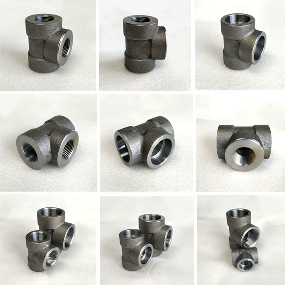 ASTM A105 B16.11 Forged Carbon Steel NPT Threaded Reducing Tee