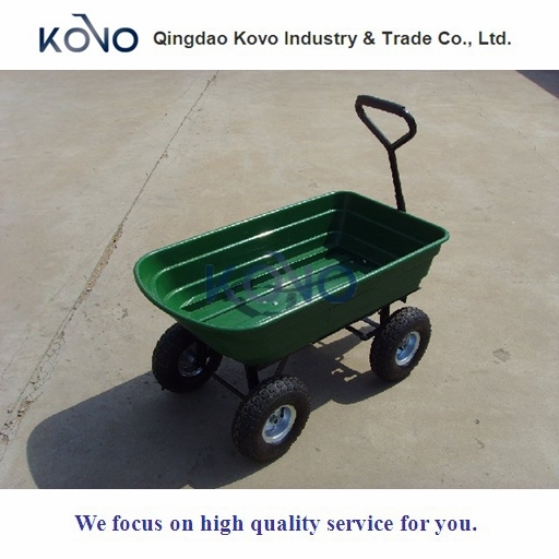 75L Dumper Garden Cart with Plastic Tray