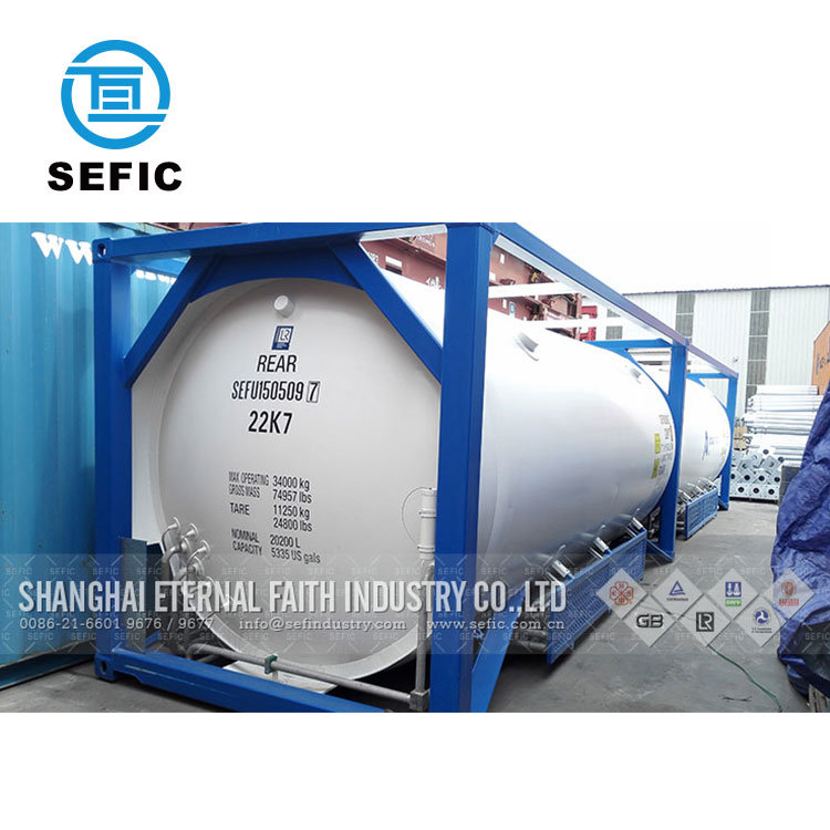 40ft 20ft Liquid Gas Storage Used ISO Tank Container (SEFIC-T11/T41/T50/T75)