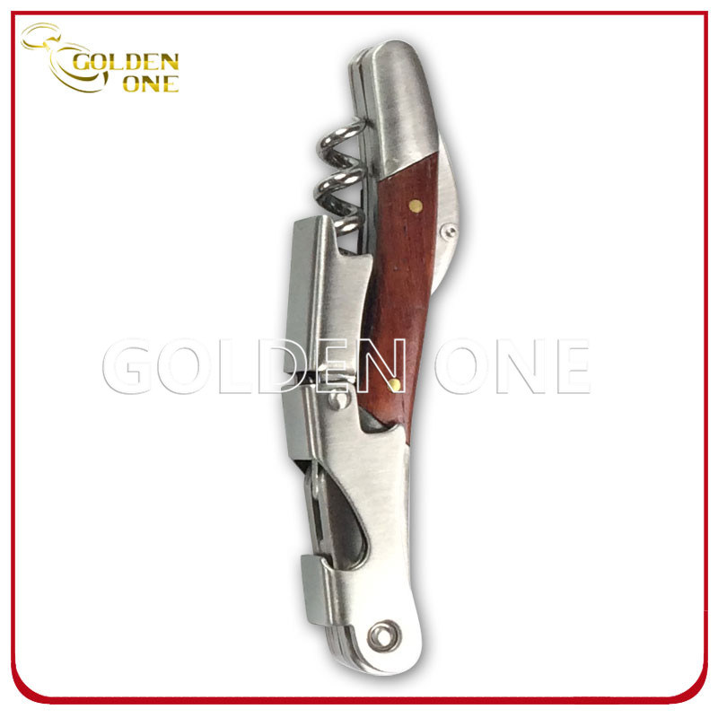 Promotion Gift Firm Wooden Handle Wine Corkscrew